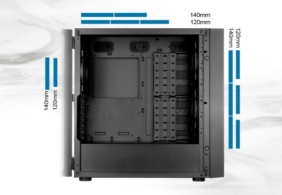 Silverstone Seta H1 Wentylatory