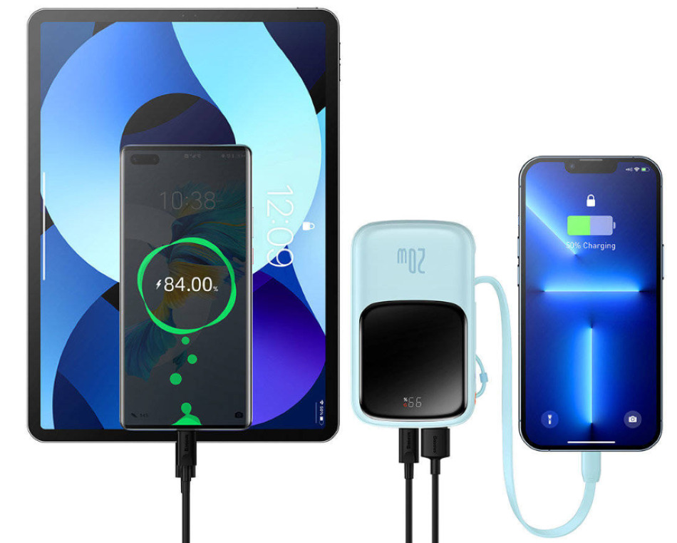 Baseus Qpow Pro 10000 20w Niebieski