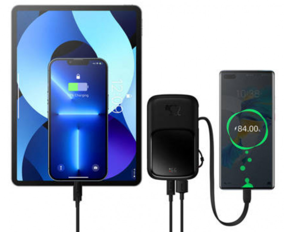 Baseus Qpow Pro 10000mah 22 5 Czarny