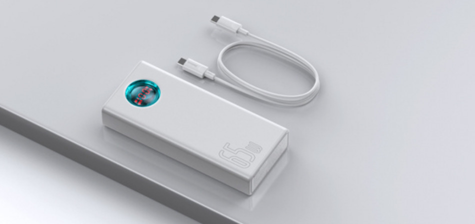 Baseus Amblight Overseas Edition 30000mah Bialy