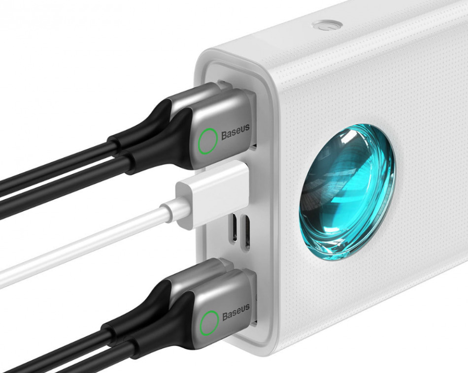 Baseus Amblight Overseas Edition 30000mah Bialy