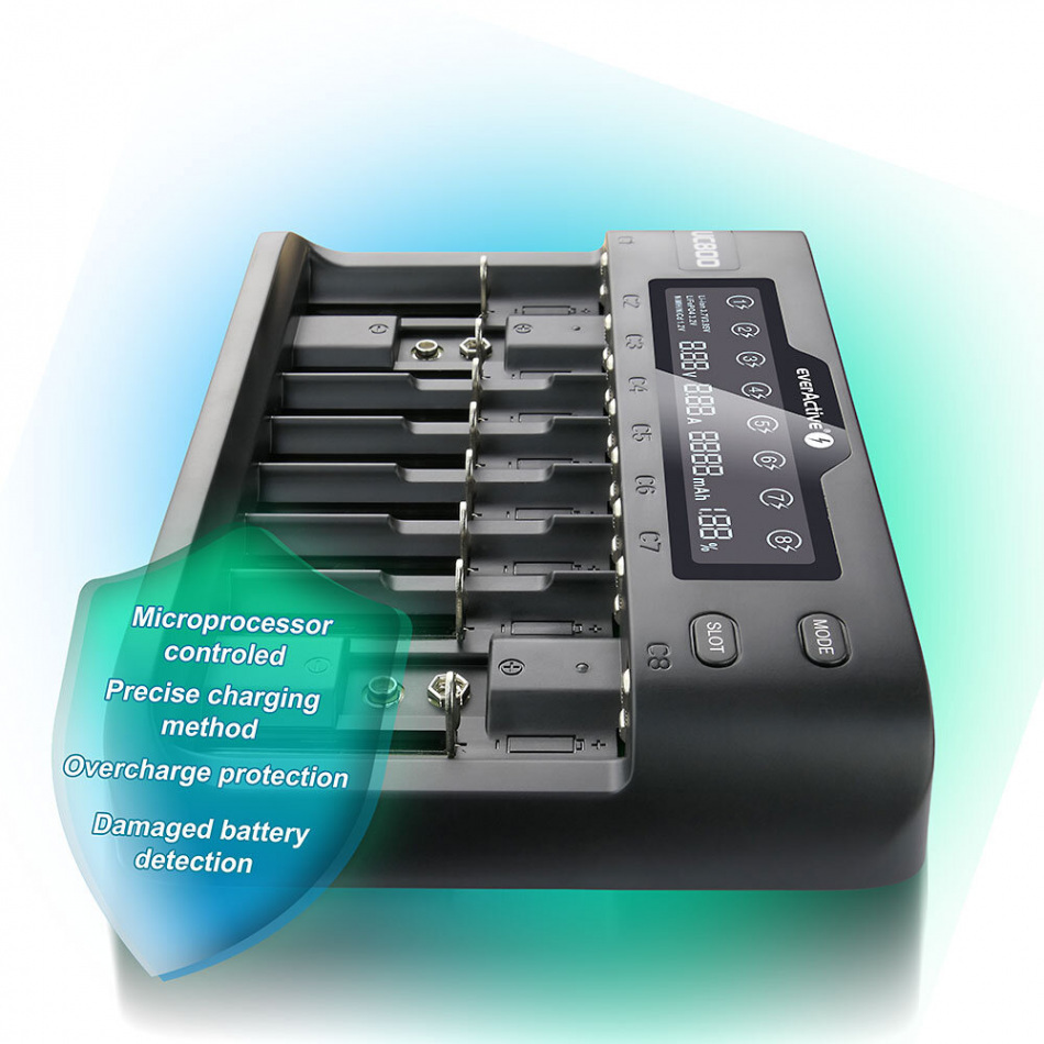 Ladowarka Do Akumulatorkow Cylindrycznych Li Ion Oraz Ni Mh Everactive Uc 800