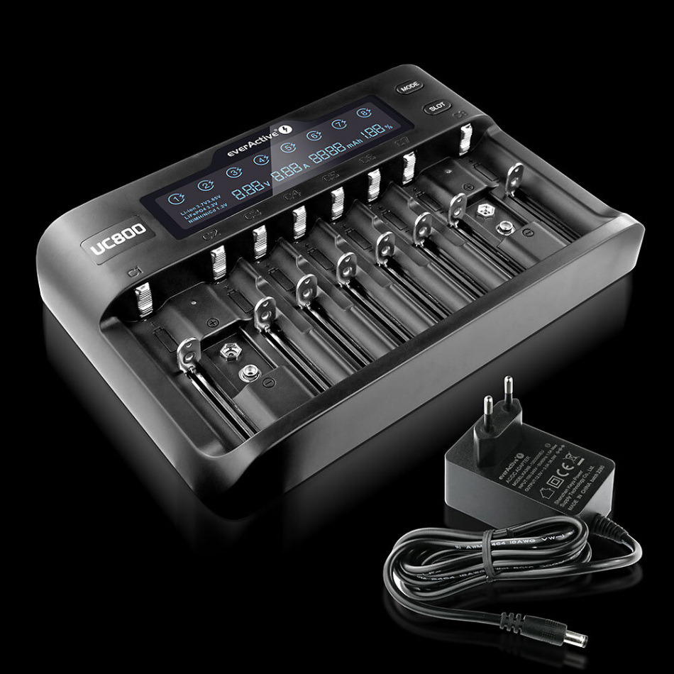 Ladowarka Do Akumulatorkow Cylindrycznych Li Ion Oraz Ni Mh Everactive Uc 800 7