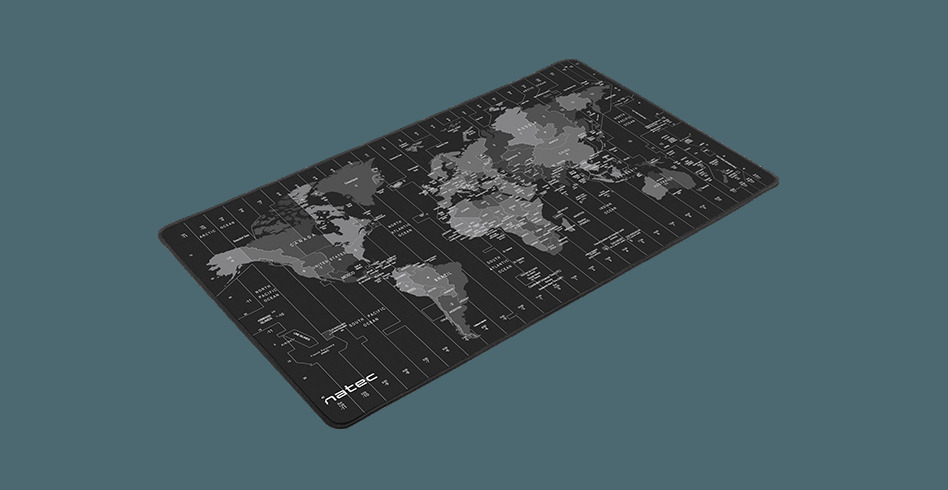 Natec Time Zone Map Maxi