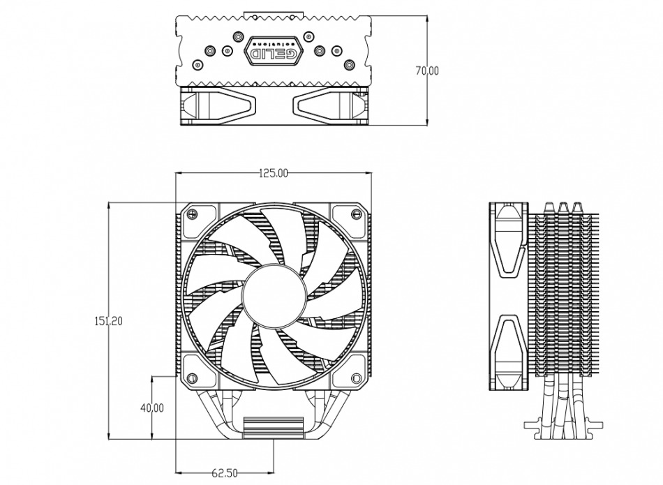 Gelid Tornado Wymiary