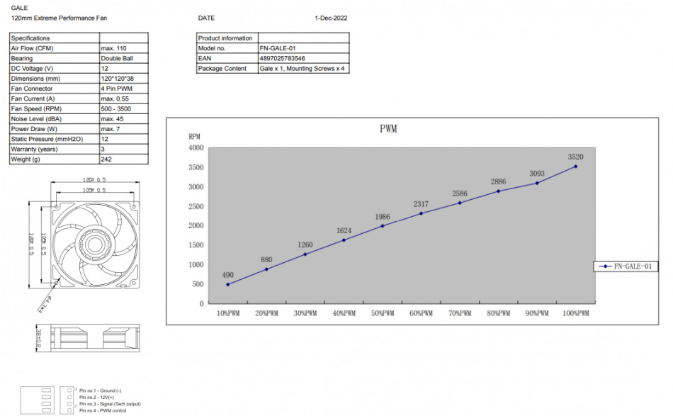 Gelid 120mm Gale Spec