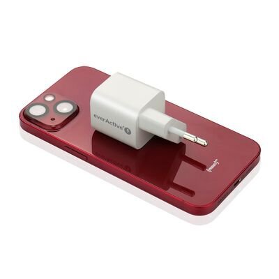 Ladowarka Sieciowa Everactive Gan Sc 390q Z Gniazdem Usb Qc3 0 Oraz Usb C Pd Pps 30w 3