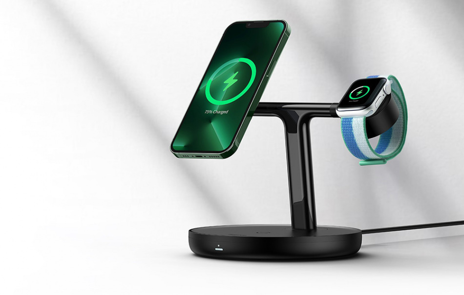 Pol Pl Ladowarka Indukcyjna Baseus Stojak 3w1 15w Magsafe Czarna 25253 1 2