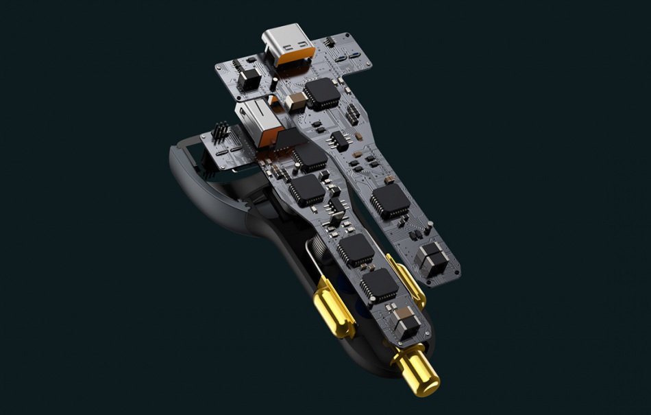 Pol Pl Ladowarka Samochodowa Baseus Qualcomm Usb 2x Usb C 160w Szara 24431 2 4