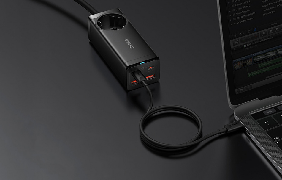 Pol Pl Ladowarka Sieciowa Listwa Zasilajaca Baseus Gan3 Pro 2x Usb 2xusb C Ac 100w Czarna 26913 1 1