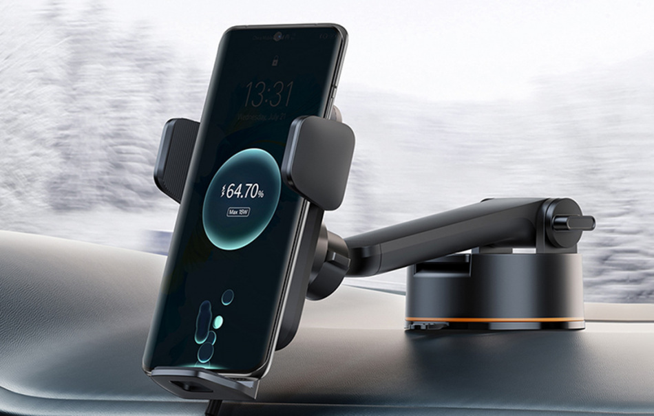 Pol Pl Automatyczny Uchwyt Samochodowy Baseus Wisdom Na Kokpit Z Ladowarka Indukcyjna Qi Czarny 24343 9 3