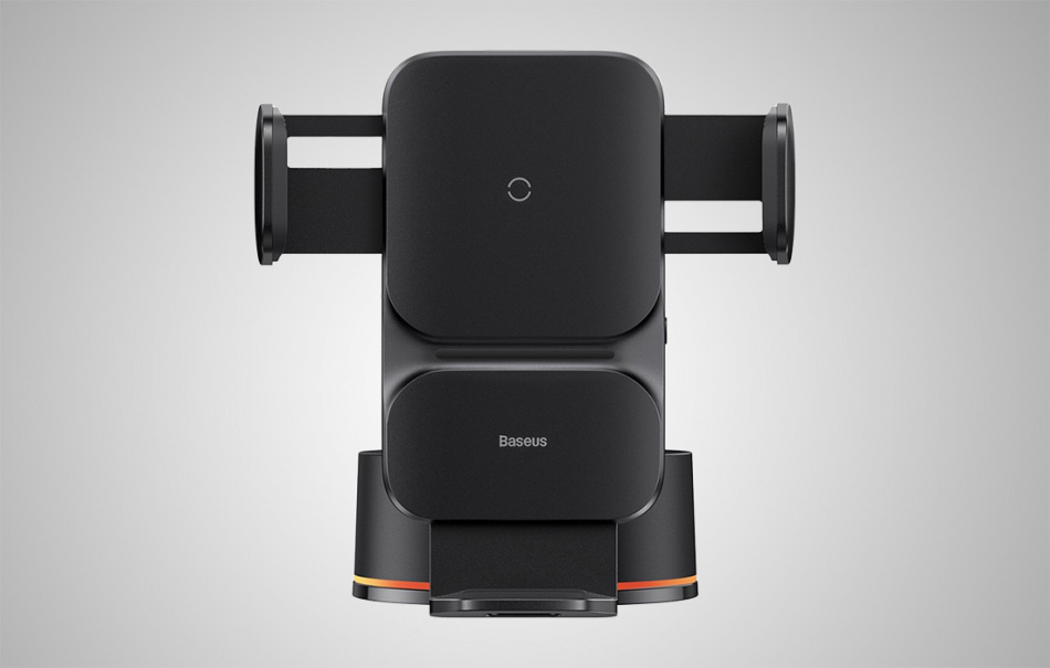 Pol Pl Automatyczny Uchwyt Samochodowy Baseus Wisdom Na Kokpit Z Ladowarka Indukcyjna Qi Czarny 24343 9 5