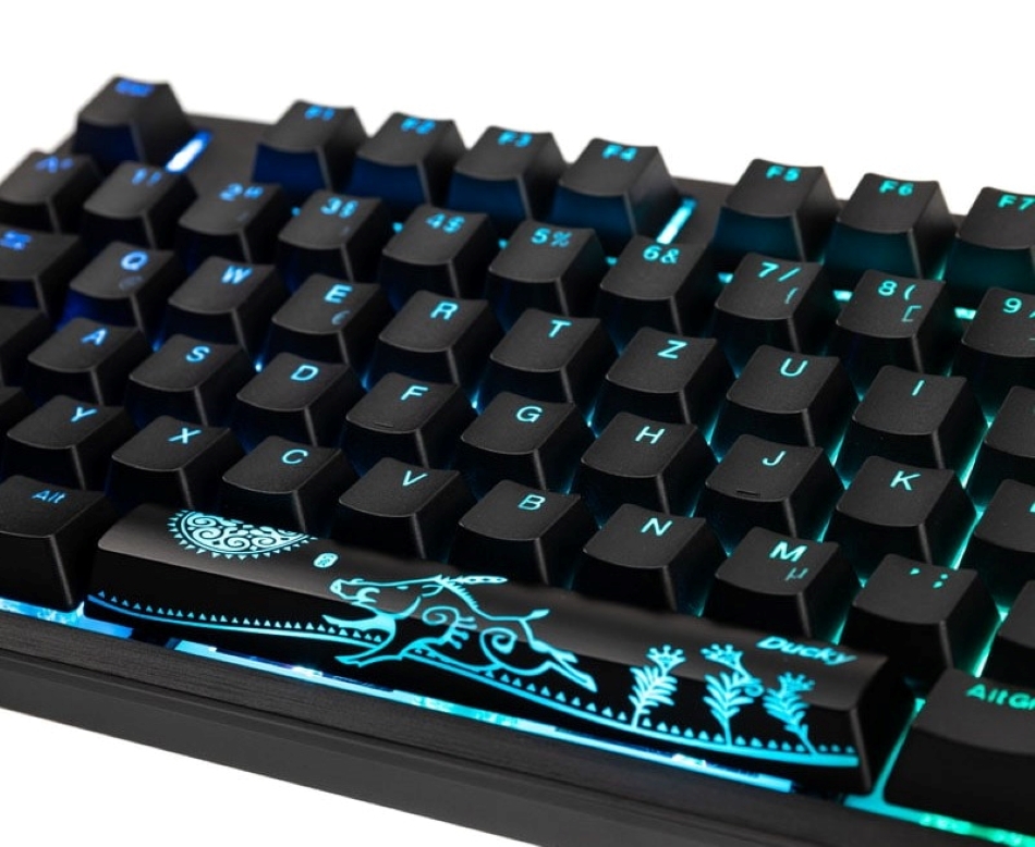 Ducky Shine 7 Mx Blue Rgb Czarna