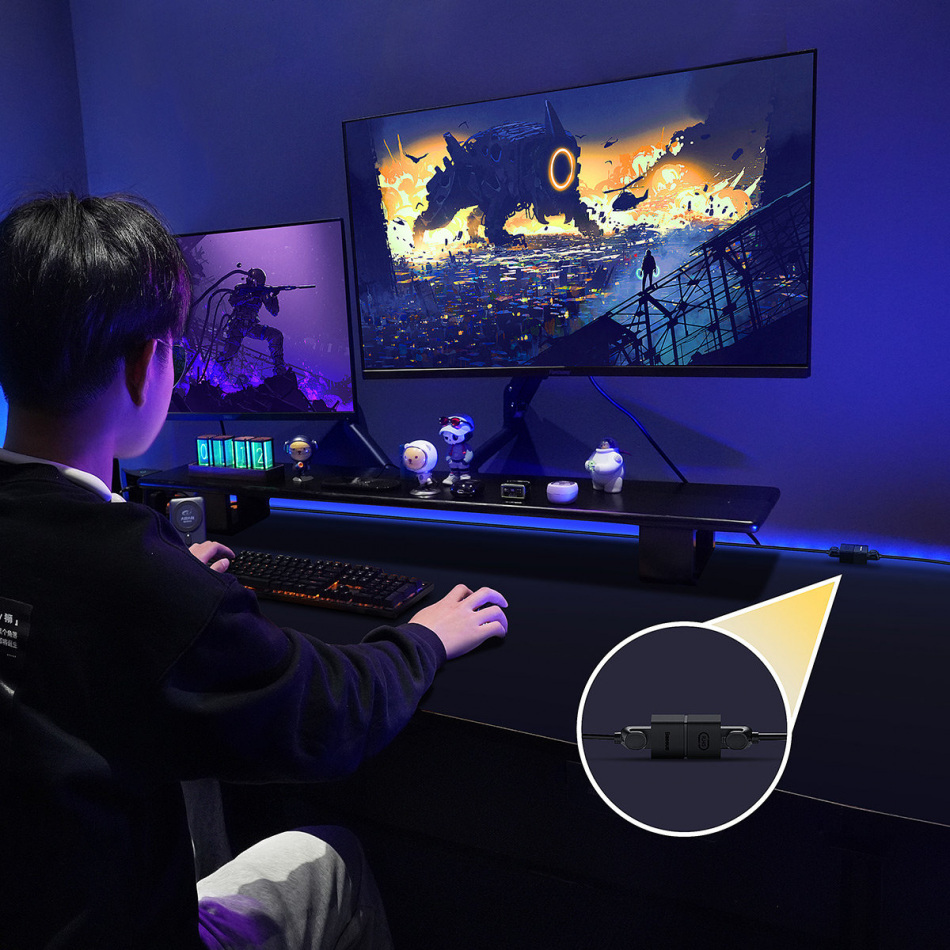 Pol Pl Zlaczka Sieciowa Lacznik Kabli Ethernet Rj 45 Baseus Airjoy Series 1 Szt Czarna 146052