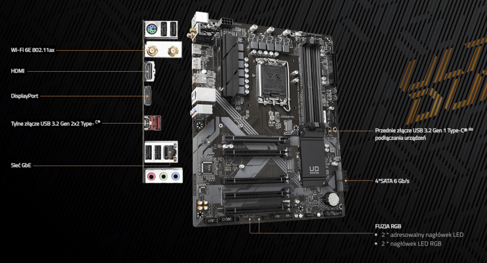 B760 Ds3h Ax Ddr4 Lacznosc