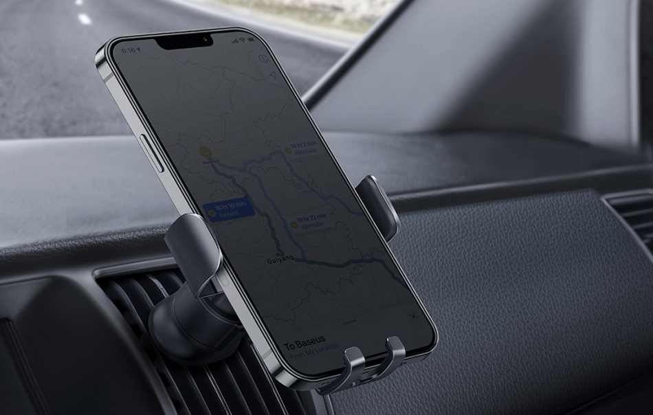 Uchwyt Grawitacyjny Baseus Metal Age Ii Na Kratke Samochodu Czarny 2