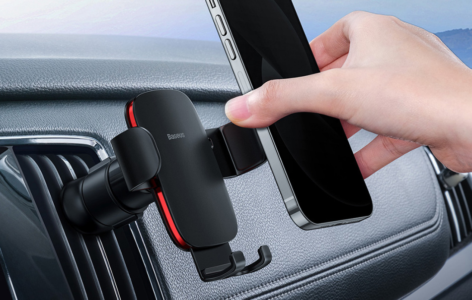 Uchwyt Grawitacyjny Baseus Metal Age Ii Na Kratke Samochodu Czarny 3