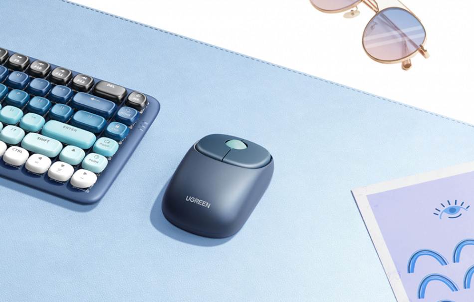 Pol Pl Myszka Bezprzewodowa Ugreen Fun Mu102 2 4g Bt Niebieska 34441 1x