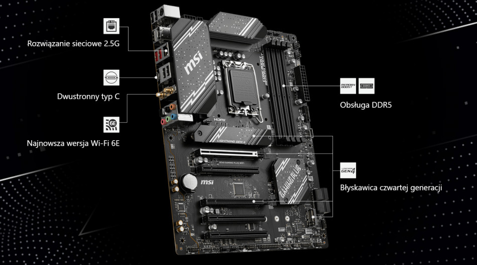 B760 Gaming Plus Wifi Lacznosc