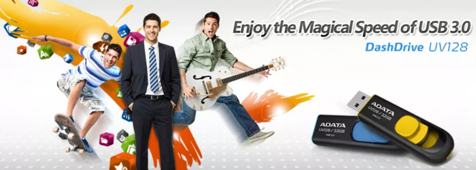 Flash Drive Uv128 Czarno Zolty